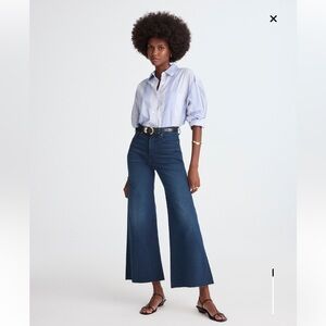 Madewell Dark Blue Flare Wide-Leg Jeans NEW